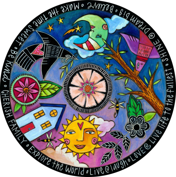 Lazy Susan 18" Collection — Assorted Themes Decorative Rotating Serving Tray for Home | Artisans.