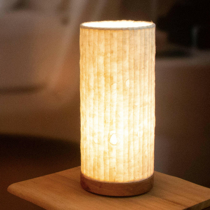 Cylinder Table Lamp with Paper Shade | Artisans.