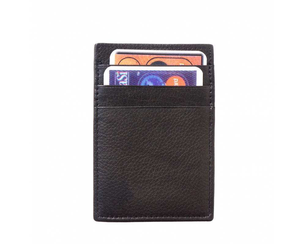 Mario Italian Leather Card Holder Money Clip