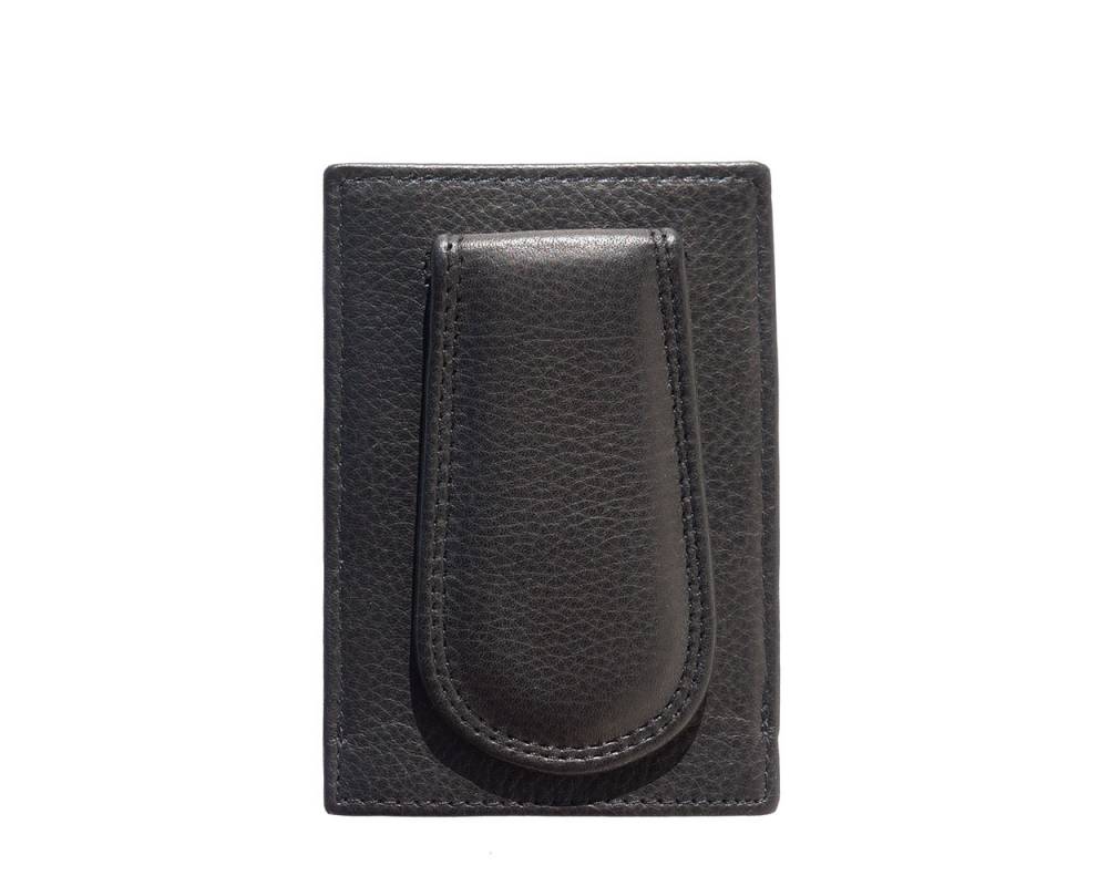 Mario Italian Leather Card Holder Money Clip