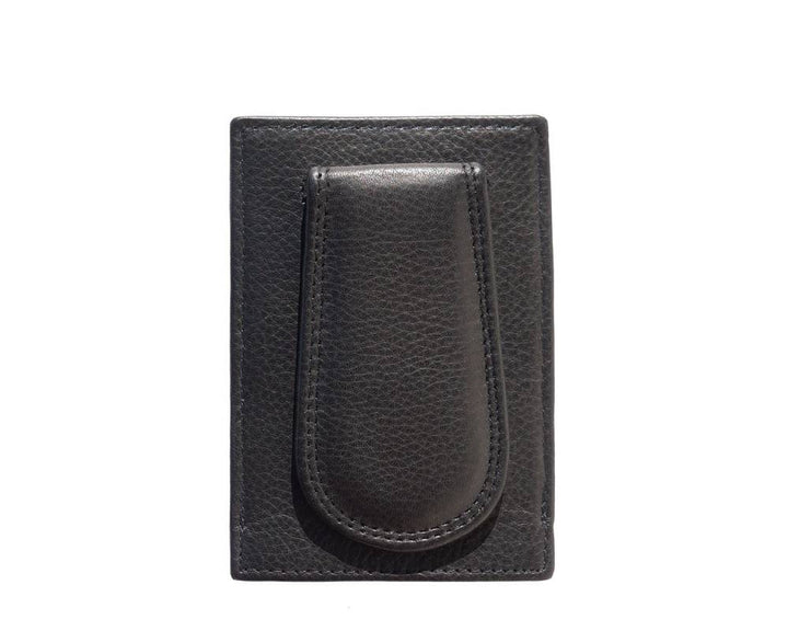 Mario Italian Leather Card Holder Money Clip