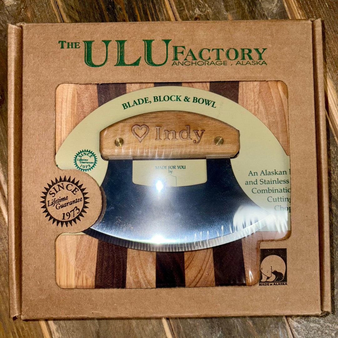 Inupiat Birch Bowl and Ulu Set | Artisans.