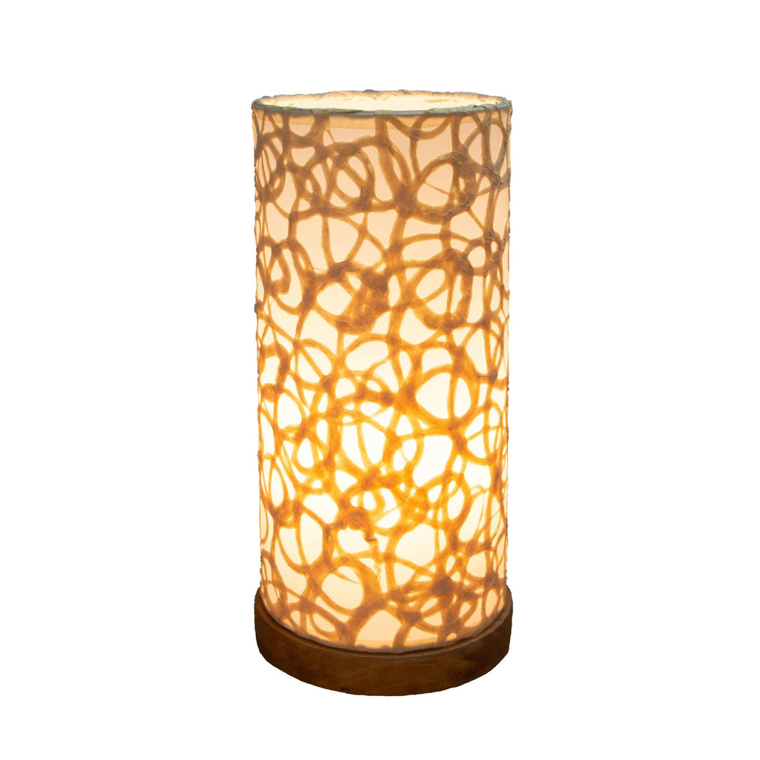 Cylinder Table Lamp with Paper Shade | Artisans.