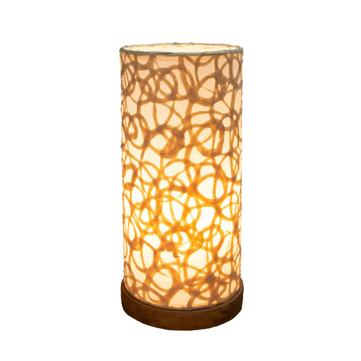 Cylinder Table Lamp with Paper Shade | Artisans.