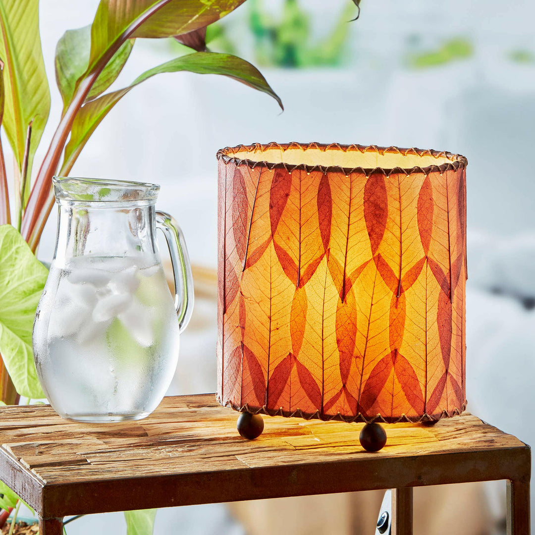 Mini Guyabano Table Lamp — Made with Cocoa Leaves | Artisans.