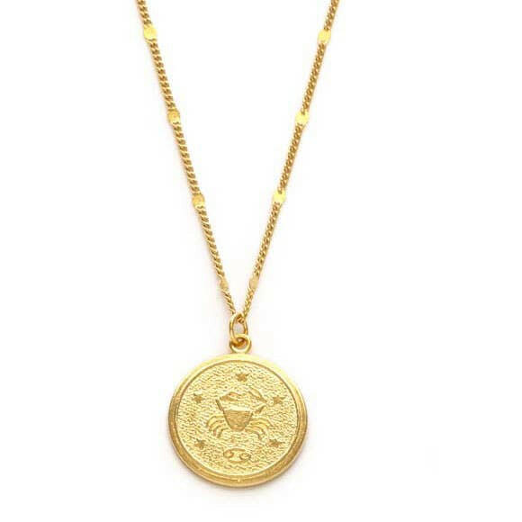 Zodiac Medallion Pendant Necklace — Astrological Sign Collection | Artisans.