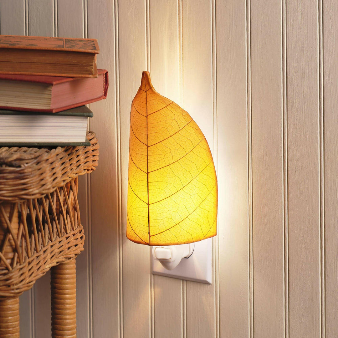 Leaf Night Light Collection — Made with Cocoa Leaf Shade | Artisans.