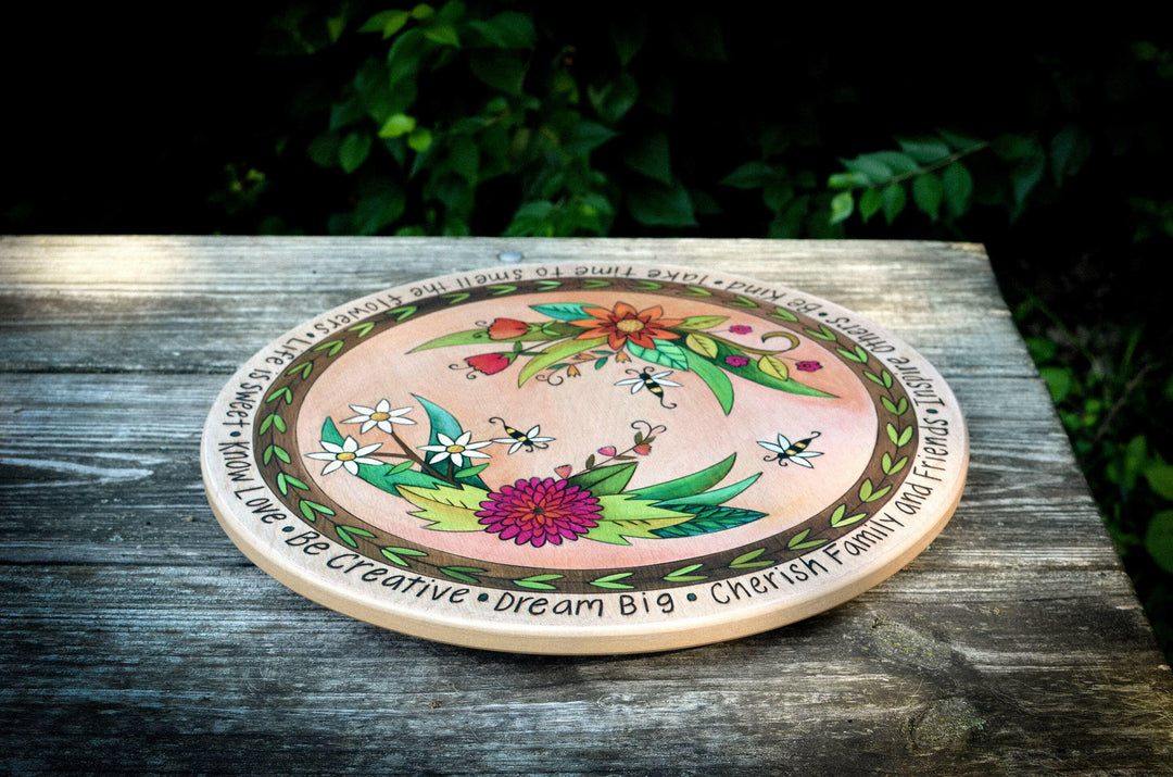 Lazy Susan 18" Collection — Assorted Themes Decorative Rotating Serving Tray for Home | Artisans.