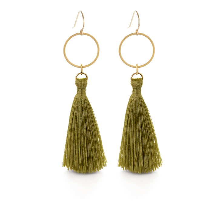 Tassel with Ring Earrings - Multiple Colors | Artisans.