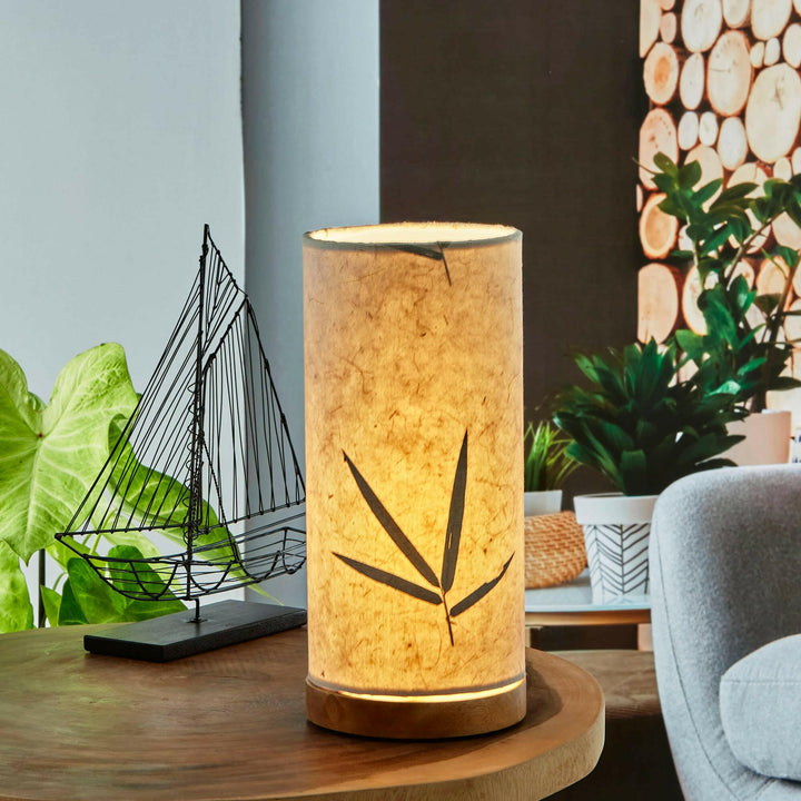 Cylinder Table Lamp with Paper Shade | Artisans.