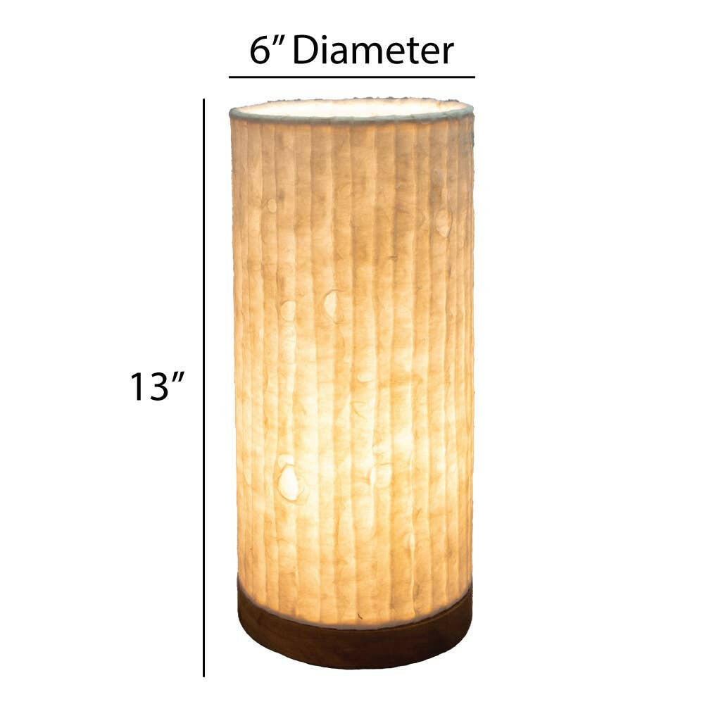 Cylinder Table Lamp with Paper Shade | Artisans.
