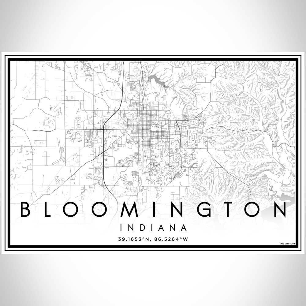Bloomington IN Map Classic Style 12" x 18" Print | Artisans.