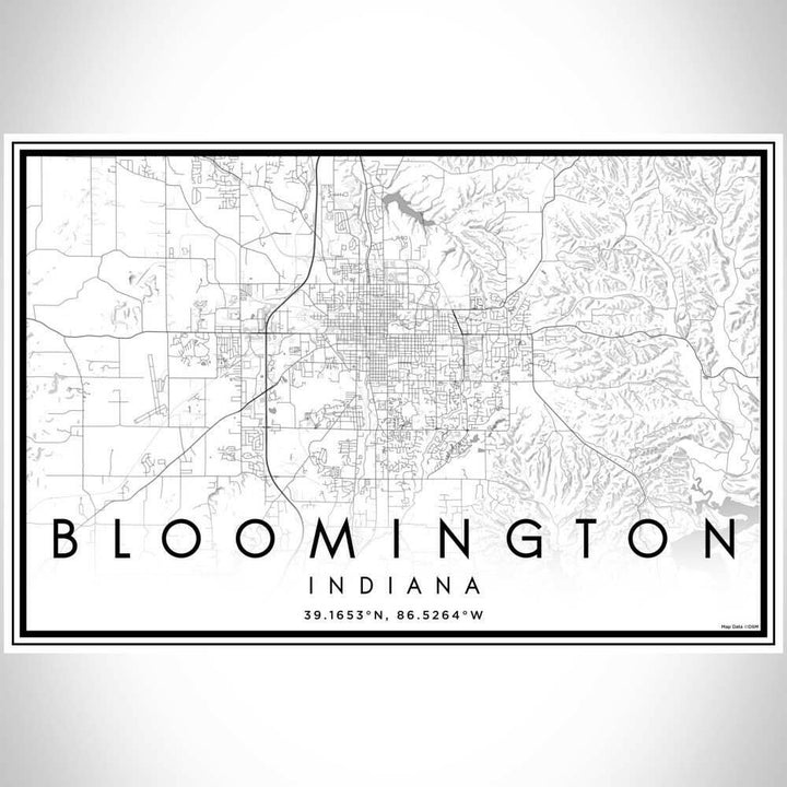 Bloomington IN Map Classic Style 12" x 18" Print | Artisans.