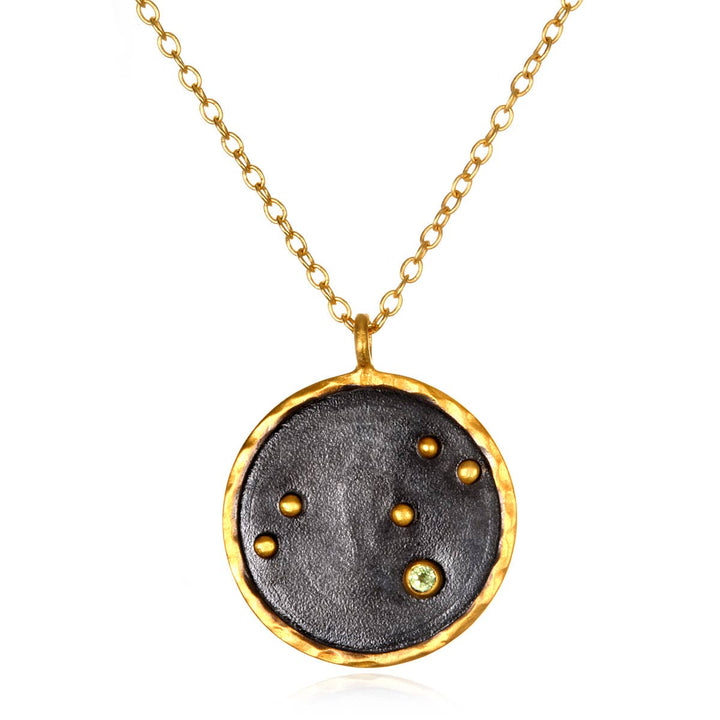 Gunmetal Zodiac Constellation Necklace 18" - SOLD INDIVIDUAL