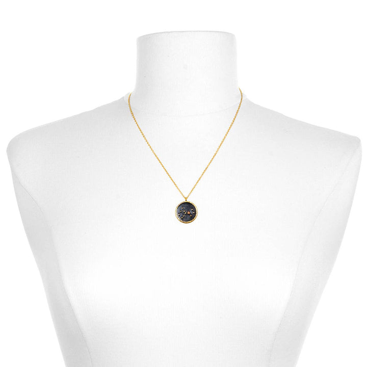 Gunmetal Zodiac Constellation Necklace 18" - SOLD INDIVIDUAL