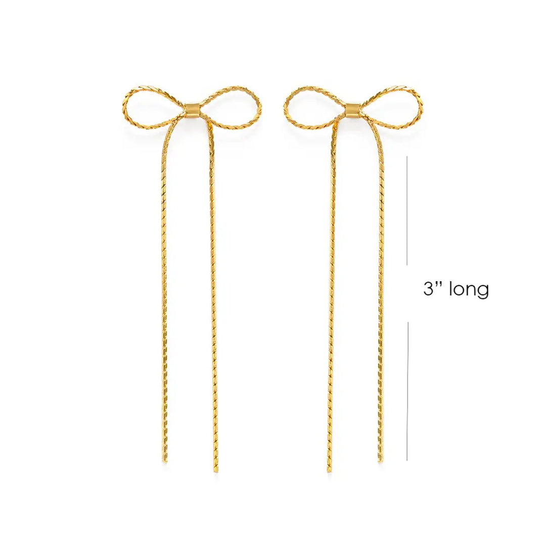California Long Bow Stud Earrings
