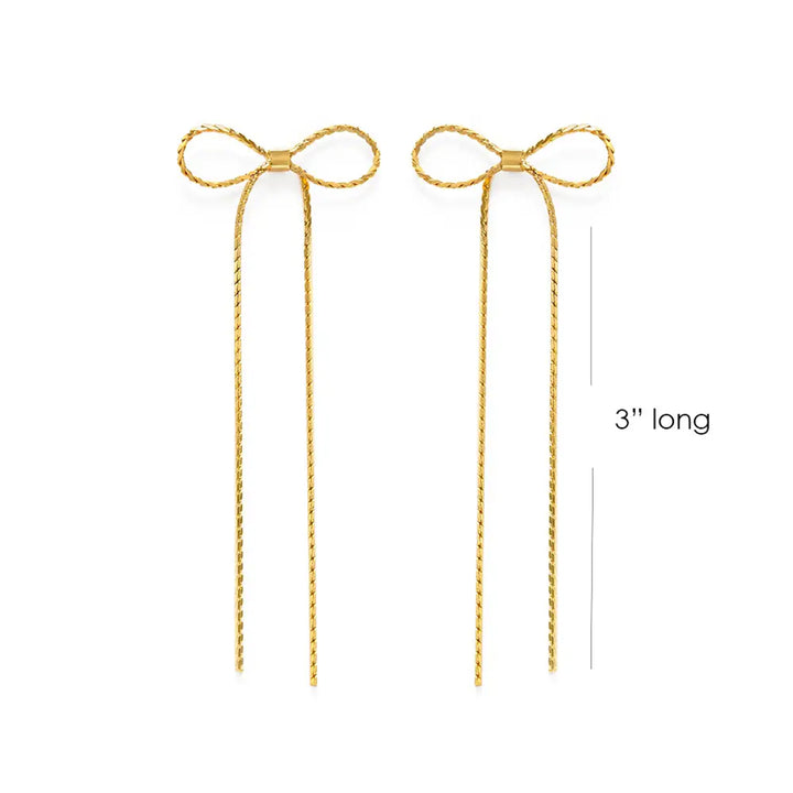 California Long Bow Stud Earrings