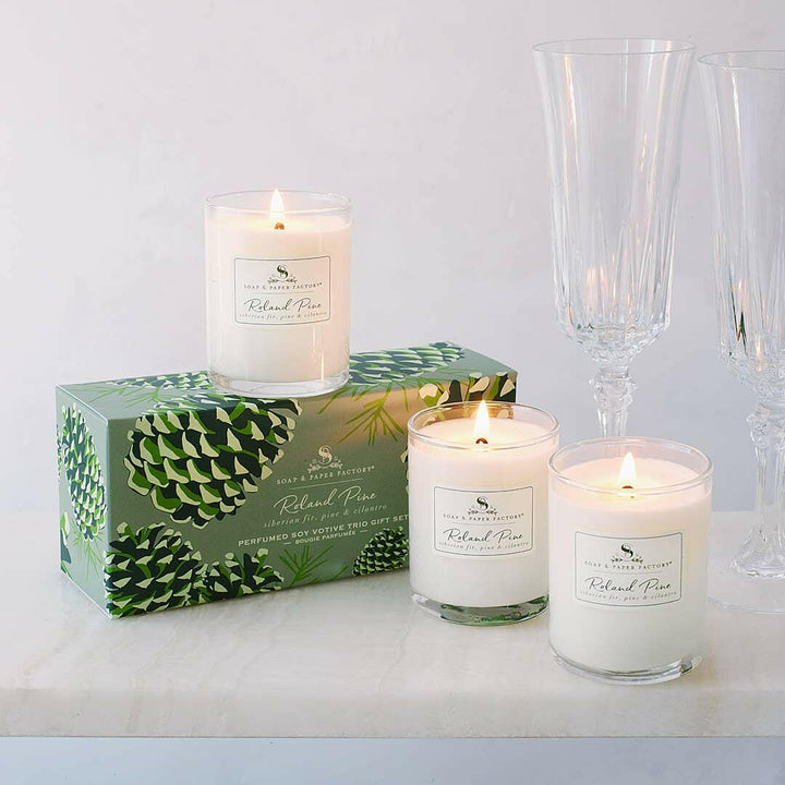 Roland Pine Soy Candle Votive Gift Set | Artisans.