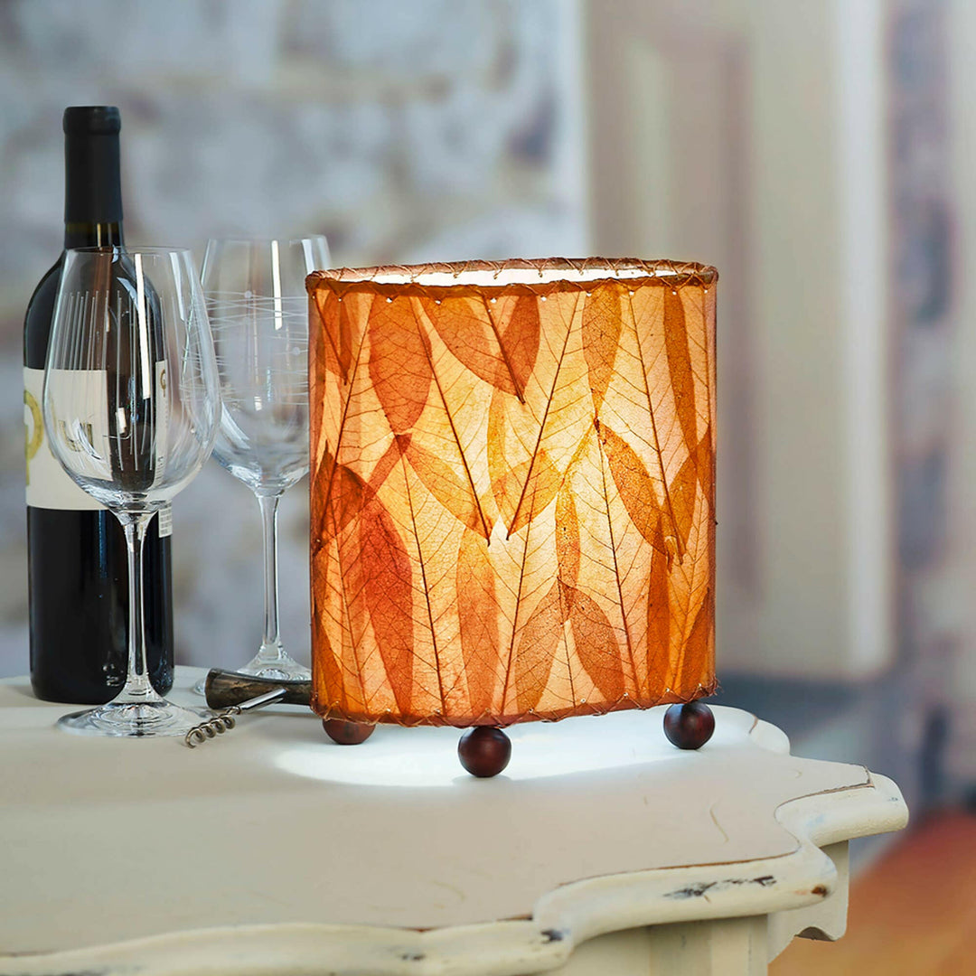 Mini Guyabano Table Lamp — Made with Cocoa Leaves | Artisans.