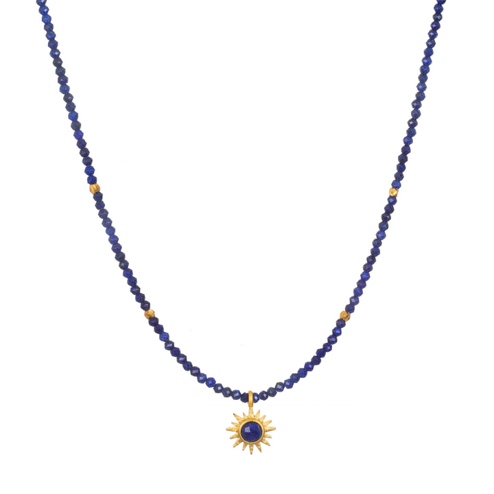 14" Lapis Starburst Choker Necklace
