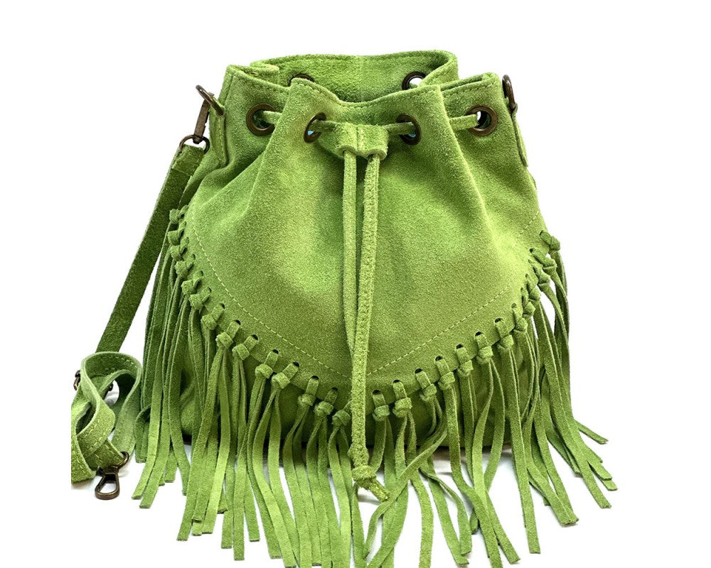 Rave Suede Bucket Bag - Assorted Colors | Artisans.