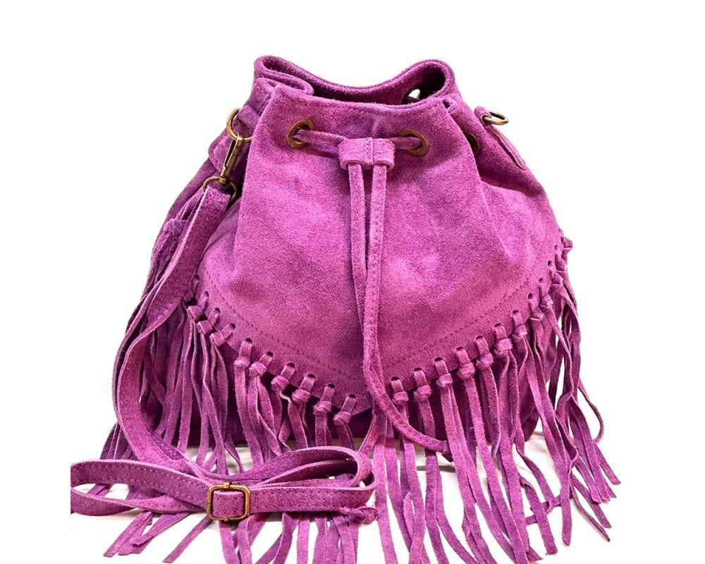 Rave Suede Bucket Bag - Assorted Colors | Artisans.