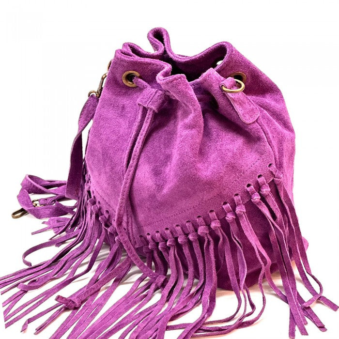 Rave Suede Bucket Bag - Assorted Colors | Artisans.