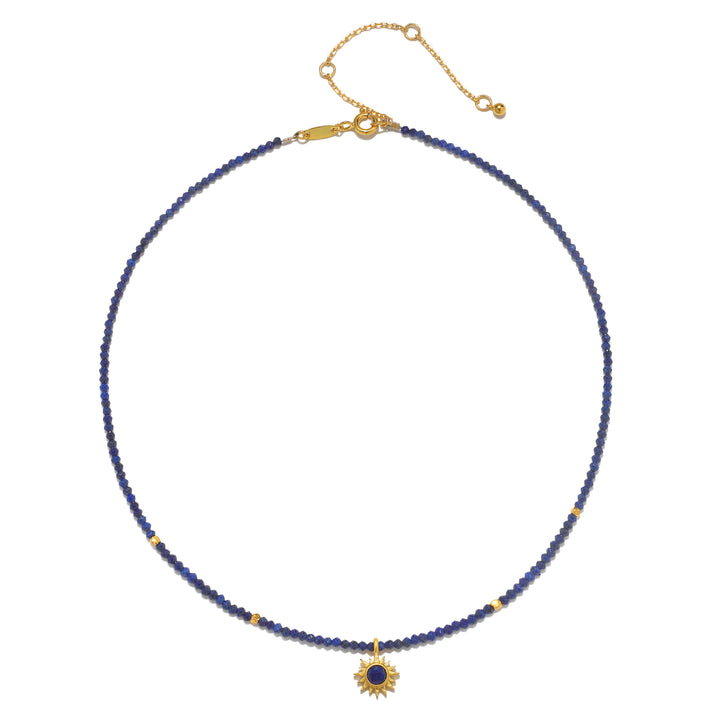 14" Lapis Starburst Choker Necklace