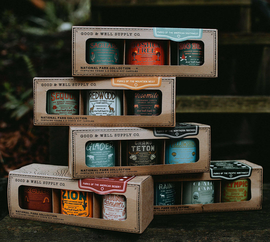 National Parks of the Mountain West Mini Candle Gift Set | Artisans.
