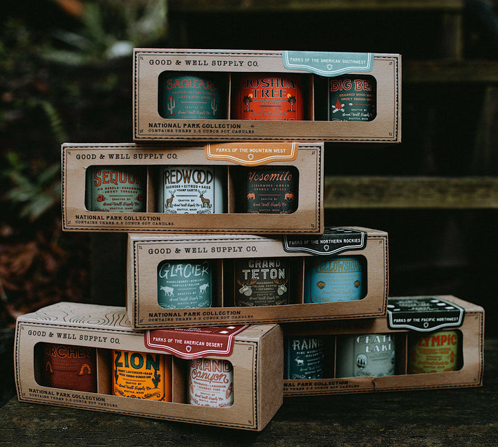 National Parks of the Mountain West Mini Candle Gift Set | Artisans.