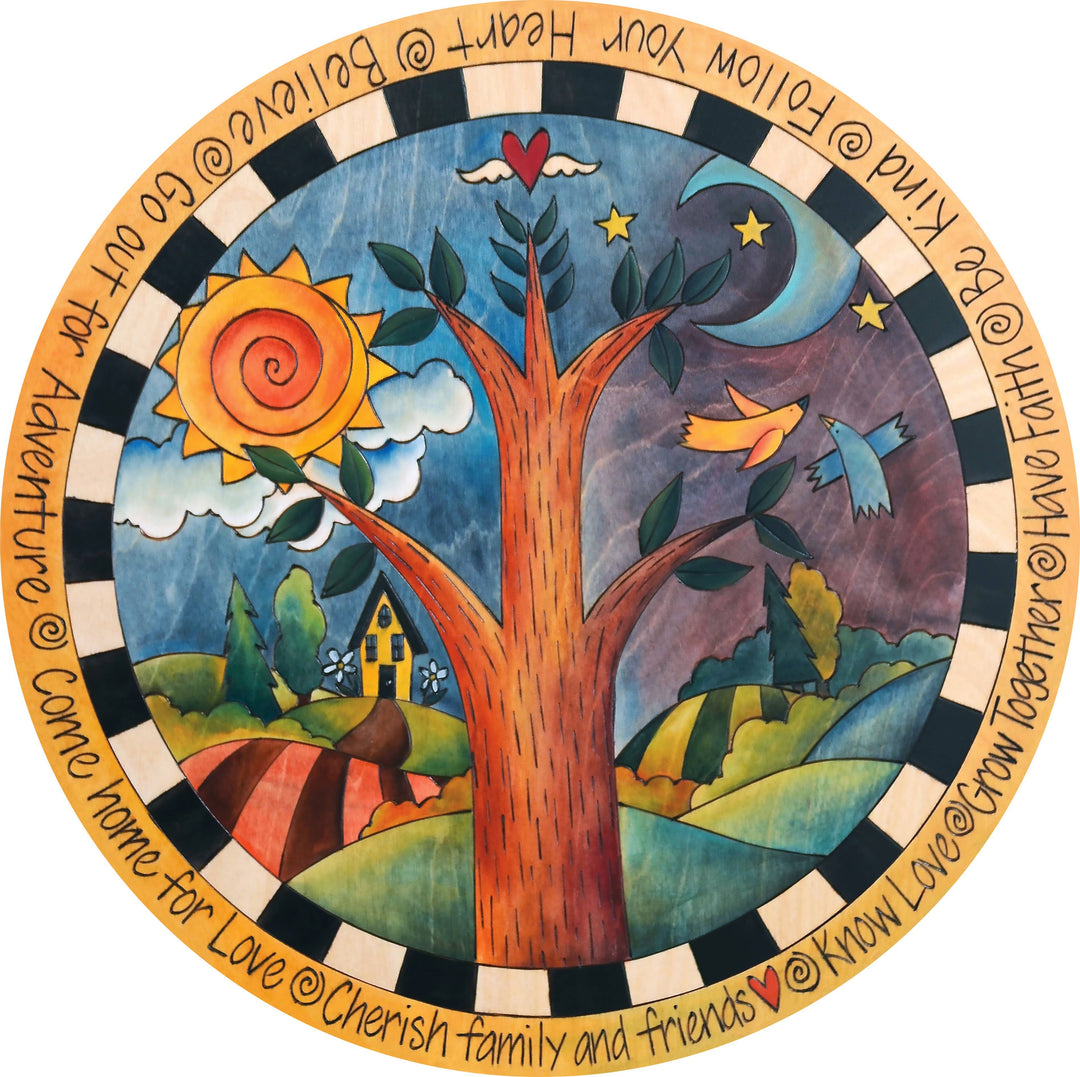 Lazy Susan 18" Collection — Assorted Themes Decorative Rotating Serving Tray for Home | Artisans.