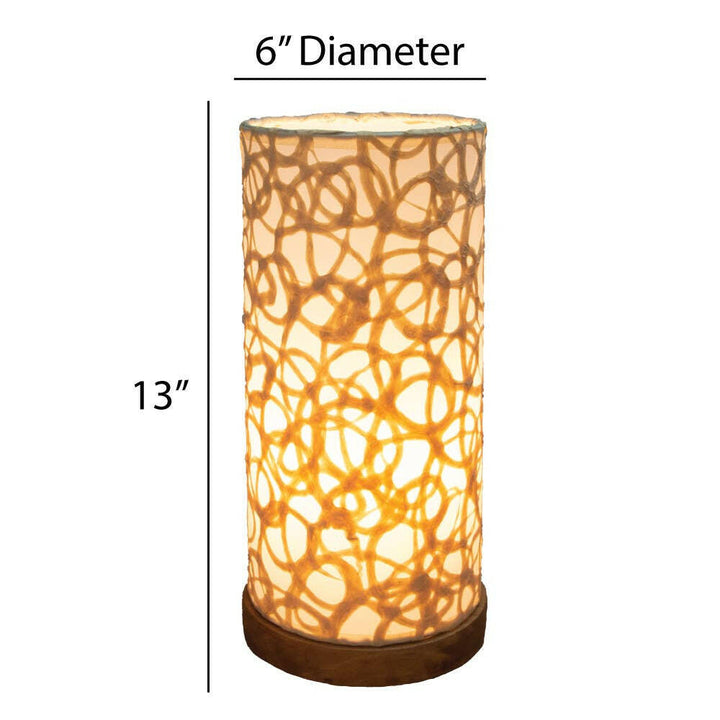 Cylinder Table Lamp with Paper Shade | Artisans.