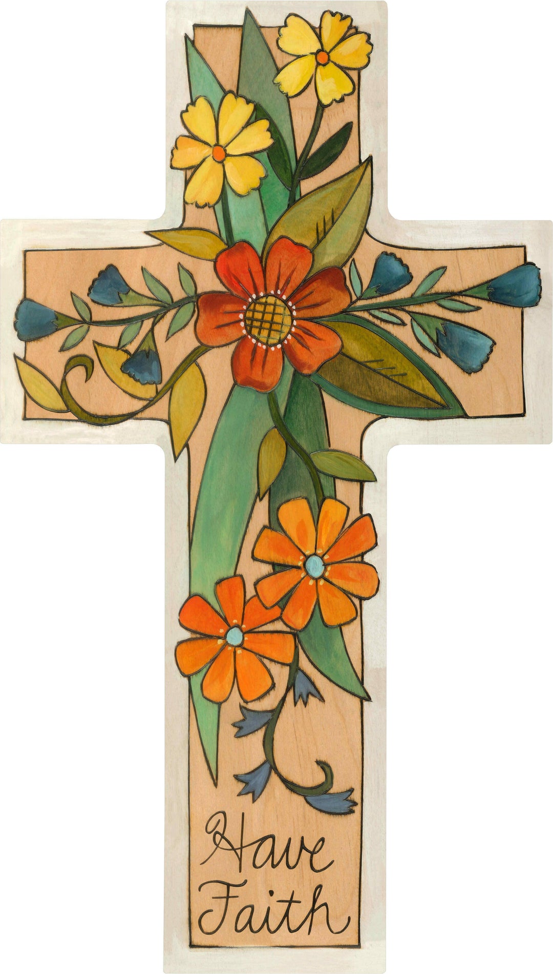 Inspirational Cross Plaque Wall Decor for Home, Family, Faith and Love | Artisans.