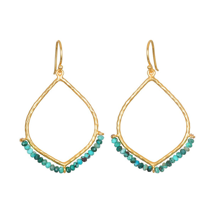 Healing Journey Turquoise Lotus Petal Earrings
