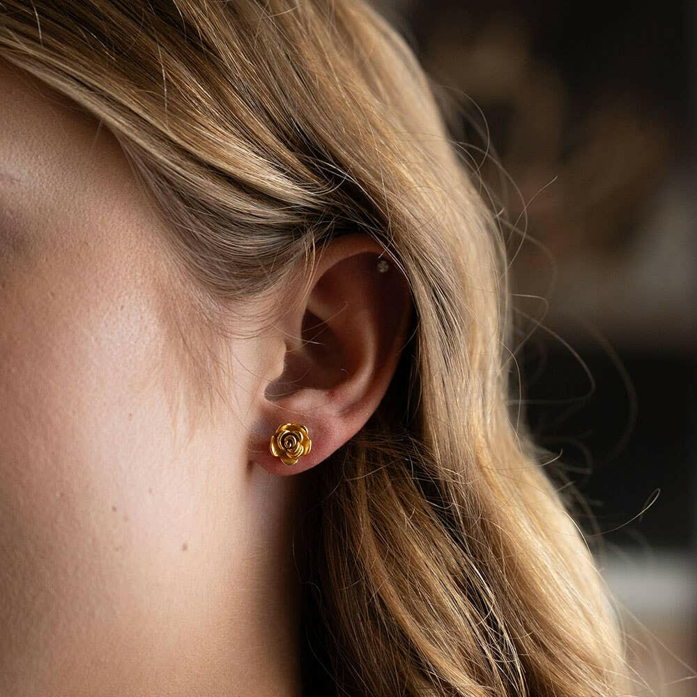 Rose Stud Earrings | Artisans.