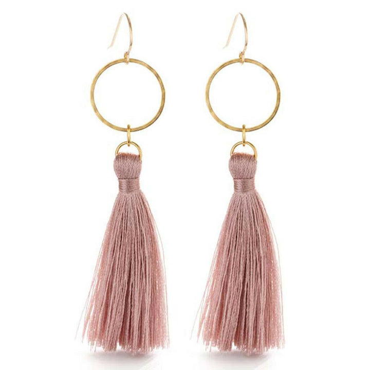 Tassel with Ring Earrings - Multiple Colors | Artisans.