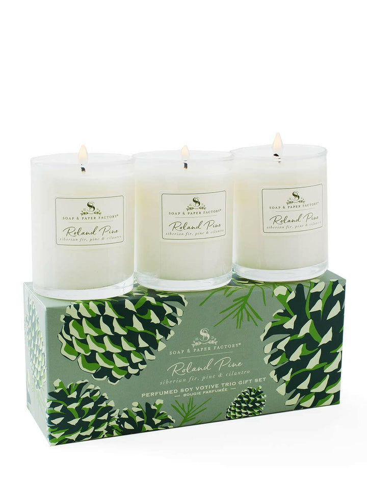 Roland Pine Soy Candle Votive Gift Set | Artisans.