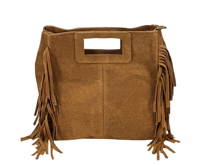 Drake Italian Leather Fringe Handbag - Assorted Colors