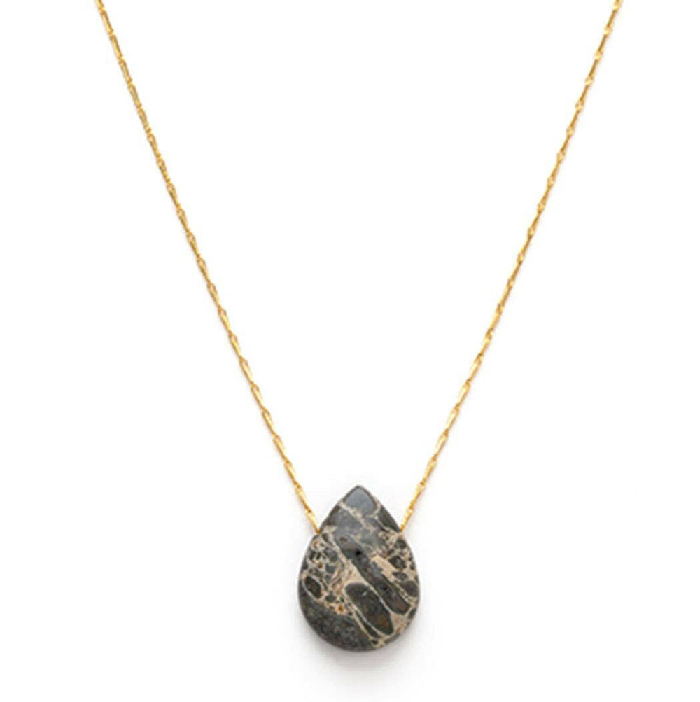Spider Web Jasper Teardrop Pendant | Artisans.