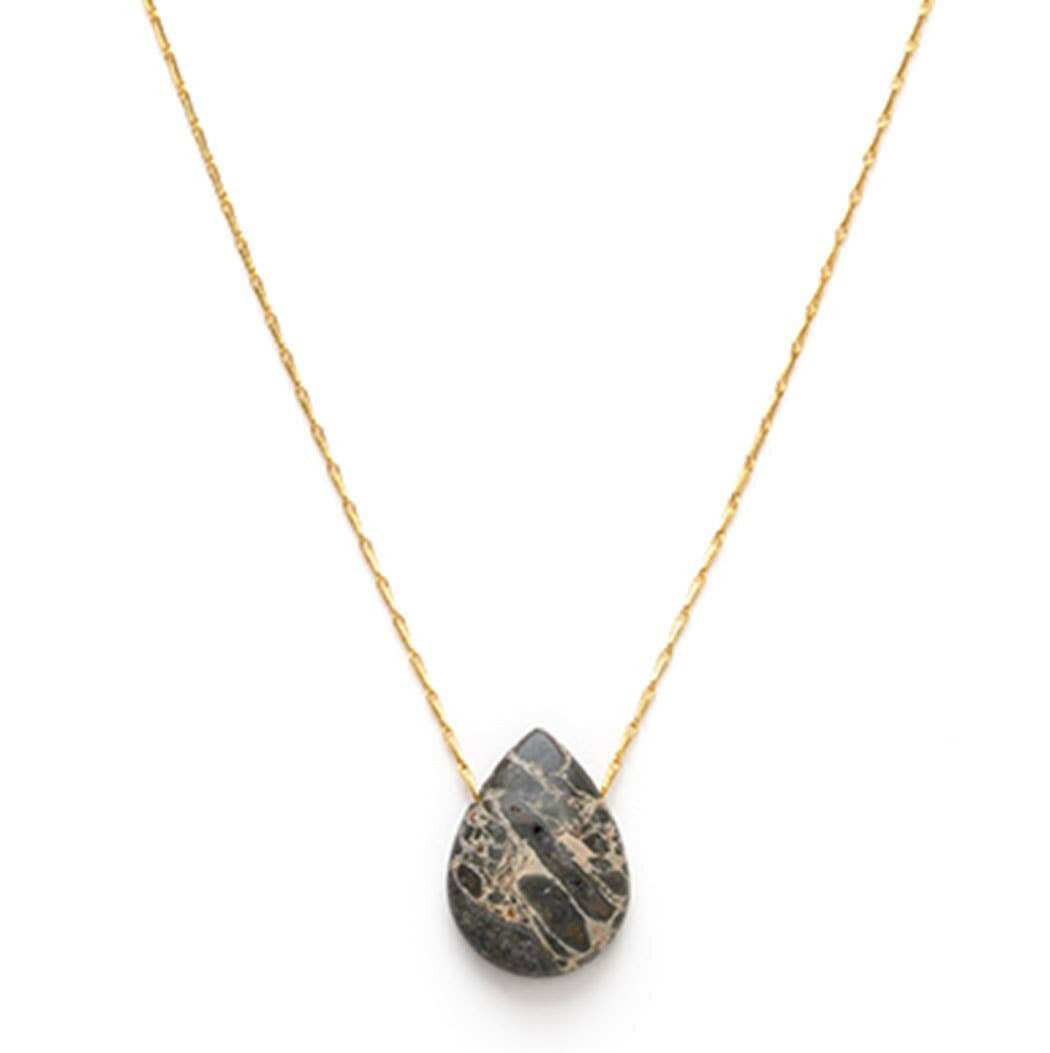 Spider Web Jasper Teardrop Pendant | Artisans.