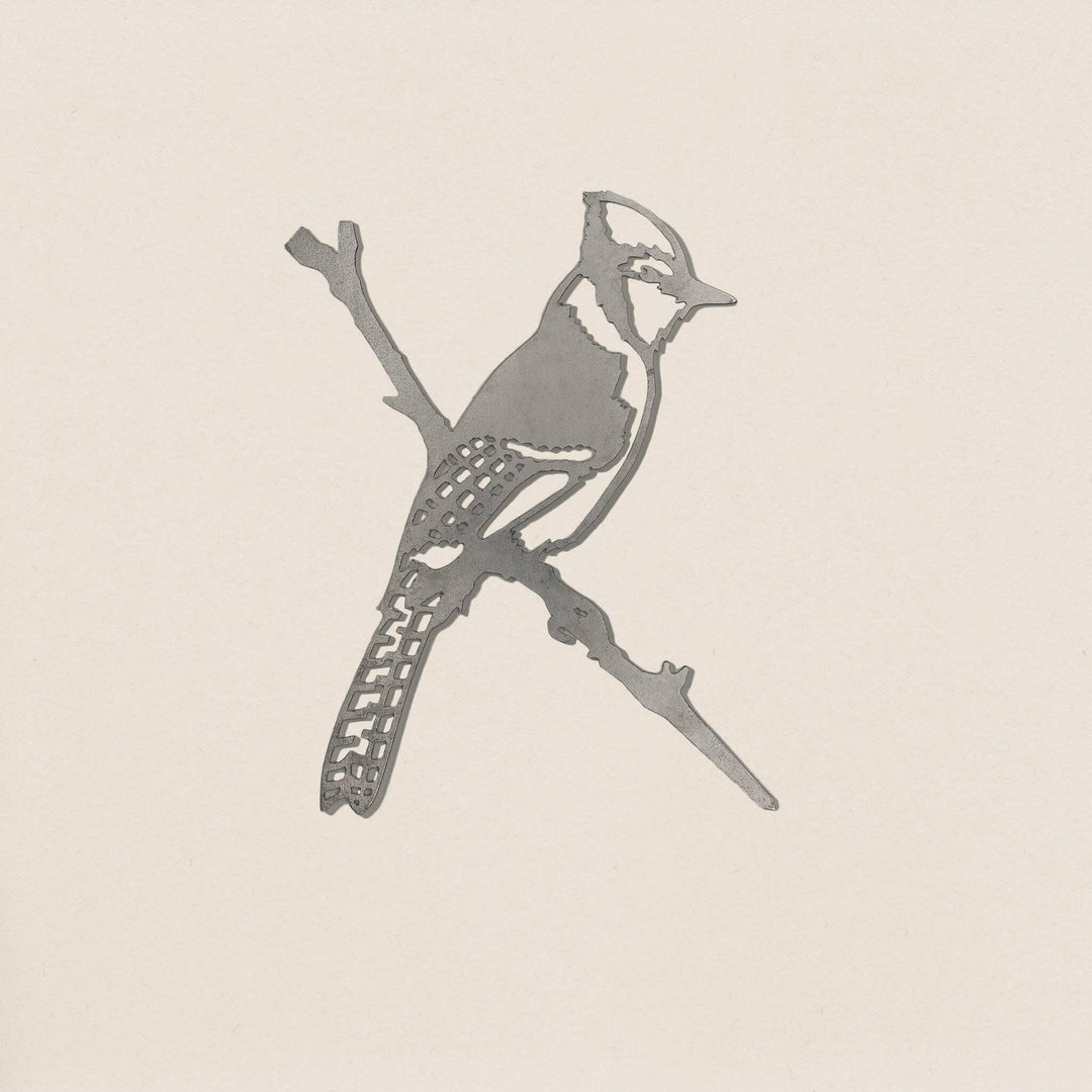 Blue Jay Metalbird Garden Art | Artisans.