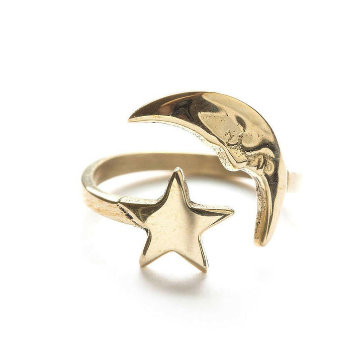 Crescent Moon &amp; Star Ring | Artisans.