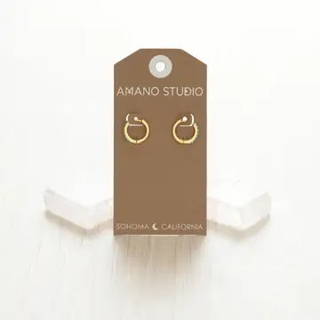 Turquoise Huggie Hoops