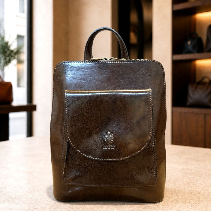 Artisans Italian leather backpack in brown