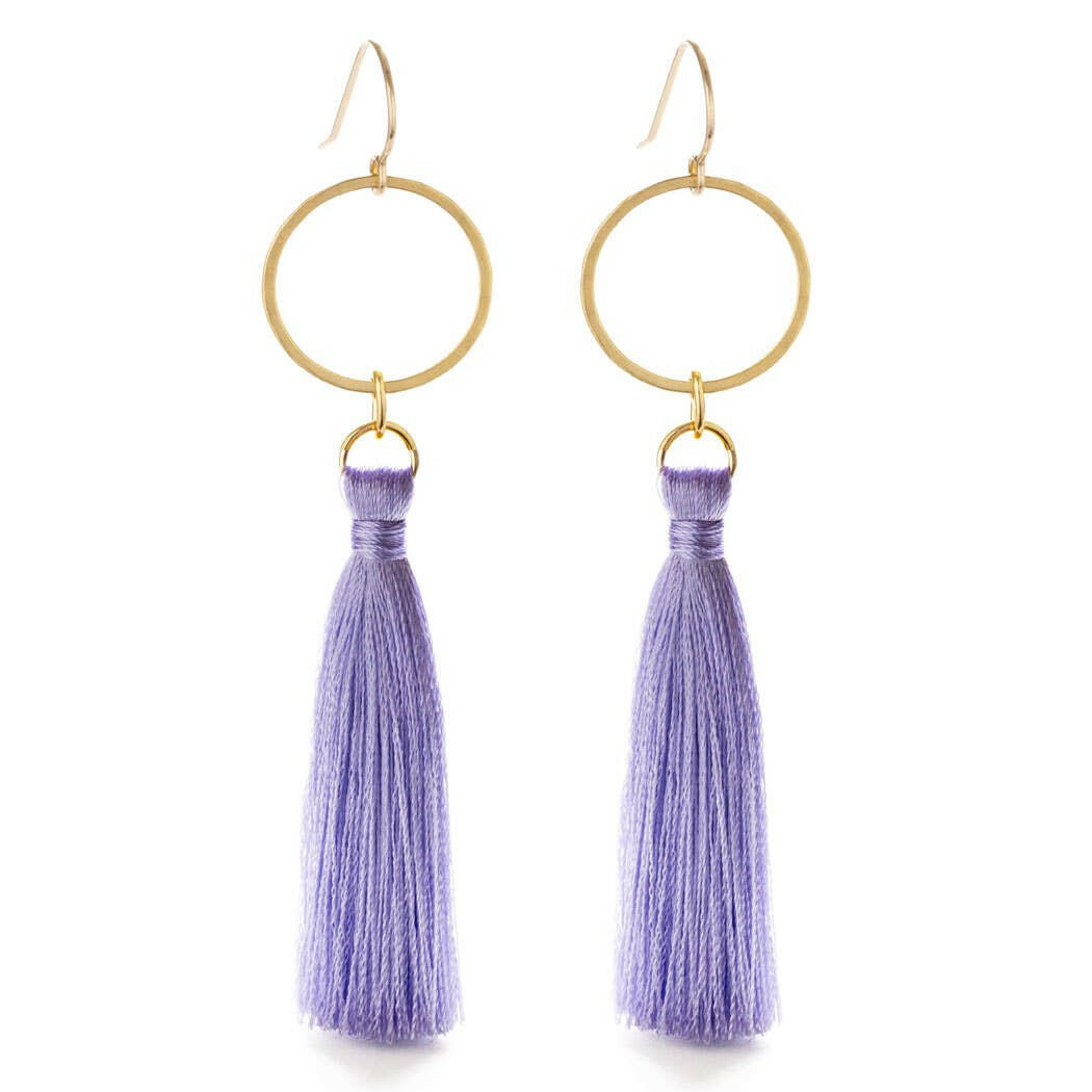 Tassel with Ring Earrings - Multiple Colors | Artisans.