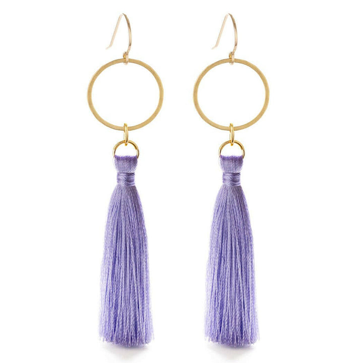 Tassel with Ring Earrings - Multiple Colors | Artisans.