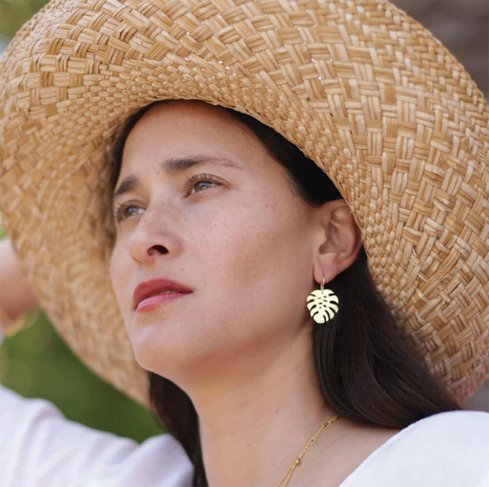 Monstera Drop Earrings | Artisans.