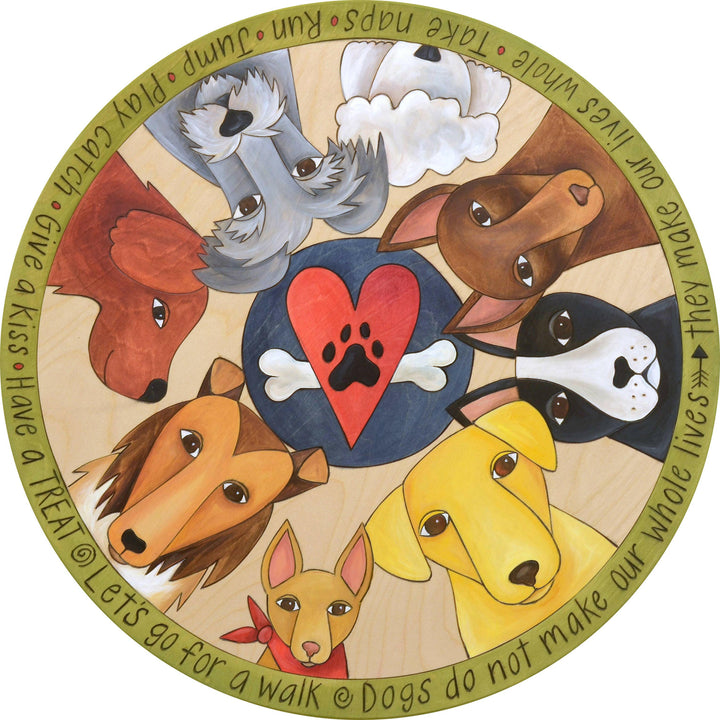 Lazy Susan 18" Collection — Assorted Themes Decorative Rotating Serving Tray for Home | Artisans.