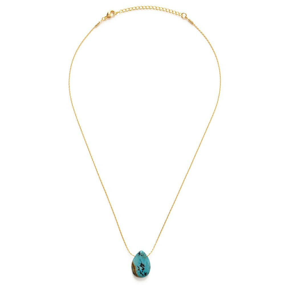 Turquoise Teardrop Pendant Necklace | Artisans.