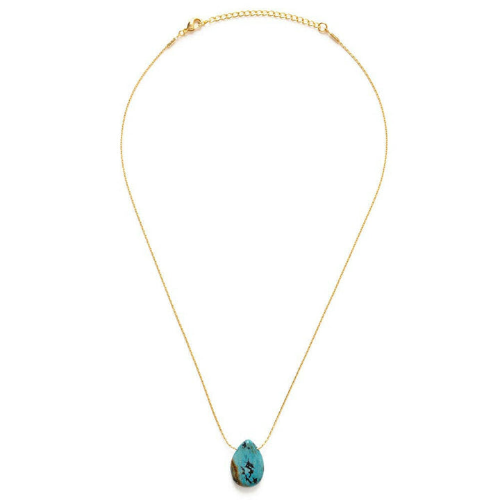 Turquoise Teardrop Pendant Necklace | Artisans.